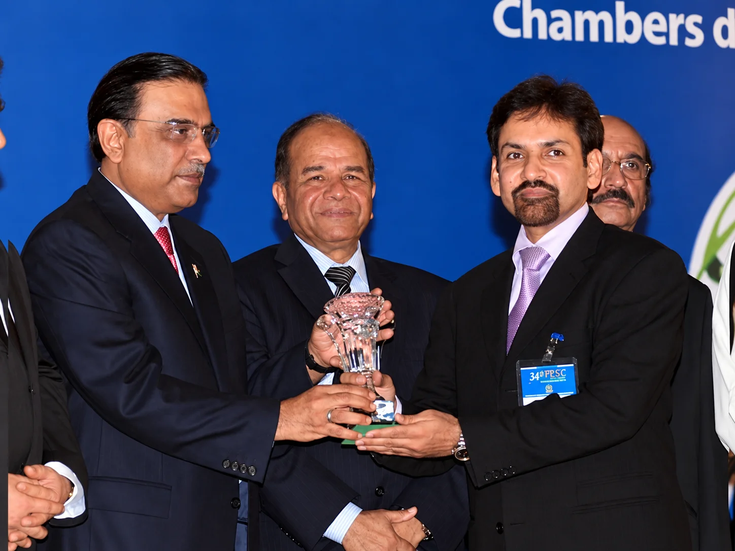 Khawaja M. Zubair receiving the 34th FPCCI Best Performance Award